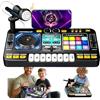 JAOGAUS Console DJ Bambini, Mixer DJ Musicale Multifunzione, Kidi Mixer Audio con Bluetooth, Microfono, Giochi di Luci, Ricarica USB, Adatto per Bambini di 3-10 Anni, Giocattolo per Feste in Famiglia