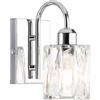XiNBEi Lighting XiNBEi Lampada da Parete di Cristallo Applique Interna E27 Cromata Lampada Bagno con Abertura K9 Moderna Lampada Montata a Parete per Camera Comodino Corridoio Specchio Soggiorno NL-W326-CH