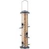 iBorn Mangiatoia per uccelli in metallo da appendere per uccelli selvatici per miscele di semi, mangiatoia per semi di Niger, cuore di girasole, bagno per uccelli, 45.5 cm, 6 porte