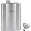 iBasingo Ti3073D - Fiaschetta da whisky ultraleggera in puro titanio, 240 ml