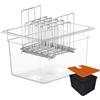 CISSIYOG Contenitore Sous Vide 12L, Rivestimento e Ripiano in Silicone