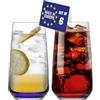 NORDIC SCHILLER Bicchiere Long Drink Colorate Set 6, 480ml 100% SENZA PIOMBO Bicchieri Cocktail Particolari, Bicchieri Acqua Moderni, Bicchieri Tumbler, Bichiere Succo, Highball Glasses