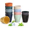Mulaibdin 12 Pz Bicchieri Plastica Rigida Lavabili, Bicchiere Plastica Bambini e Adulti, Bicchieri Acqua Colorati, Tazze Riutilizzabili 270ml per Feste,Picnic,Cucina,Bevande,Latte, Senza BPA