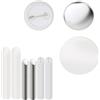 Leopacat 100 Set Parti di Badge per BottoniVuoti,Distintivo Rotondo Vuoto Pulsante Pin,Button Parts,Spille per Bottoni Kit per Produzione di Bottonis Forniture,Spille Rotonde Vuote per Souvenir(37mm)