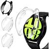 iVoler 3 Pezzi HD Clear Cover con Pellicola Protettiva per Samsung Galaxy Watch 6 44mm, Copertura Completa Custodia Anti-Graffio Ultra Sottile Morbida TPU Case, 2 Trasparente + 1 Nero