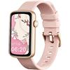 SHANG WING Orologio Smartwatch Donna Orologio Contapassi per Polsi Sottili Display AMOLED, Bluetooth 5.4, Cardiofrequenzimetro, SpO2, Ciclo Mestruale, Sonno, IP68 Impermeabile, per Android iOS Rosa