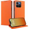 MOJIA Cover per Honor 400 Smart, [Forte Chiusura Magnetica] Case Portafoglio in Pelle PU Premium, Custodia a Libro per Telefono con Porta Carte. Arancia
