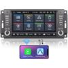 MAVYULQEF Autoradio Linux Avvio Lampo Compatibile con Jee-p Wrangler Radio 2007-2018 Chrysler Dodge Ram 1500 | CarPlay/Android Auto Wireless/Bluetooth/FM/AM/RDS/USB | DSP 100W |