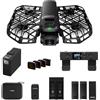 HOVERAir X1 PRO Action Cam Volante, drone 4k pieghevole con 10+ Modalità di Volo Completamente Automatiche, 42 KM/H Velocità di Follow, Vola Ovunque con OmniTerrain(Combo Sci)&battery