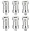 PATIKIL Convertitore Per Fotocamera Vite Spina Femmina M8 A Maschio 1/4, 6 Pezzi Adattatore Vite Treppiede Spina Perno Per Supporto Luce Adattatore Scatto A Freddo, Argento