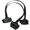 CDDCWZ Cavo diagnostico OBD2, connettore per Cavo OBD2 a 16 Pin, Cavo di prolunga Splitter a Y, Cavo diagnostico OBDII per Porta OBDII, prolunga diagnostica per Auto, Nero