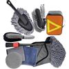 VeVaad Set di spazzole per dettagli auto VeVaad con contenitore, kit di spazzole per lavaggio auto, kit di pulizia universale per auto, kit di lavaggio auto, 10 pezzi