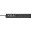 Brennenstuhl, Secure-Tec 1159541376 Block 6 outlet Surge Protector con 15000 Un bip Nero, B00XUFBWN6
