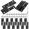 Syhdfxknp 41 Pezzi Set di Cerniere per Legno Cerniere Rimovibili per Porte in Ferro 8 Cerniera per Legno Nere 62×37×1.5 MM Composto 32 Viti e Cacciavite per Armadi Porte Finestre