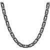 ChainsHouse 6MM Catenina Uomo Bizantina Argento Collana Uomo Acciaio Bizantina ad Incastro Collana Uomo Hiphop Punk Collana Nero 18K Oro Solido e Non Sbiadisce Lunghezza 46-76CM