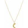 Kritz Collana Donna Luna Placcata Oro o Argento e Acciaio inossidabile - Collane Ciondolo Mezzeluna y Catena Regolabile - Gioielli Regalo per Ragazze (Luna Oro)