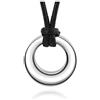 AllerPierce Collana con urna di cremazione per ceneri in acciaio inossidabile, urna commemorativa, collana con ciondolo a cerchio della vita, eternità, gioielli ricordo per uomini e donne, 23mm x 6mm