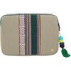 WONDEE VamVam - Custodia per Chromebook e portatile da 11,6 a 12 in tessuto ricamato stile etnico e originale maniglia portachiavi - valigetta/custodia computer portatile per Chromebook da 11,6 e 12