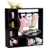 WALLFID Armadio In Miniatura Per Bambole – Con Grucce, Sacchetti E Ganci – Per Bambole 10-20 Cm – Plastica ABS