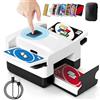 Vahlbeste Mescolatore Carte da Gioco a Basso Rumore, Mischia Carte Automatico con Batteria Ricaricabile da 3000 mAh e Cavo di Ricarica UBS, Distributore Carte da Gioco per 2 Mazzi (Bianco)