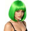 Luxiremi Bob Parrucche per le donne 12 pollici sintetico corto liscio verde erba parrucca con frangia gioco di ruolo Hollywood Indossare