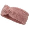 styleBREAKER Fascia per capelli da donna in pile effetto orsetto con nodo a torsione | Morbido cerchietto invernale elastico | Scaldacapelli paraorecchie caldo 56-59 cm, colore:Rosa antico vecchio