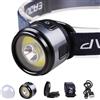 JIASHUAIXIN Lampada frontale Fascia per capelli Lampada da miniera ricaricabile Clip per cappuccio ultraluminoso Costruzione da campeggio Luce forte regolabile LED