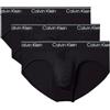 Calvin Klein Jeans Calvin Klein Hip Brief 3Pk Slip Microfibra Neri Elast Nero Uomo
