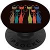 seven stylized cats Purrsonality Times S sette gatti stilizzati in uno stile colorato e moderno. PopSockets PopGrip Adesivo