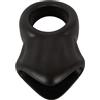 Erecto Liquid Silicone Cock Ring with Ball Stretcher Black