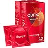 Durex Supersottile XL Preservativi Extra Large Uomo Lattice di Gomma Naturale Trasparenti Lubrificati Forma Easy-On con Serbatoio Vestibilità Ampia Spessore Sottile - 2 Confezioni da 10 Profilattici