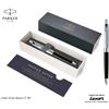 Parker Penna a sfera Parker Aster CT argento nero pennino medio inchiostro blu con s...