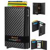 Bronzi® Portafoglio Uomo Slim Piccolo | Portacarte Uomo Donna Portatessere Porta Carte Di Credito | Portafogli Mini Protezione RFID con Portamonete | Box Regalo - Brand Italiano [Aggiornato 2026]