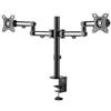 STARTECH Staffa Monitor Articolabile in Alluminio per 2 Schermi 32" Nero