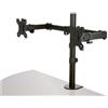 STARTECH staffa per monitor doppia con morsa in acciaio 360° - Nero