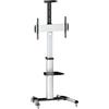 CONCEPTRONIC supporto per monitor 70" a rotelle Nero, Bianco