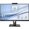 Philips Monitor 27" 2K Ultra HD LED Nero con Tecnologia Flicker-Free