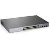 ZyXEL Switch Gestito L2 Gigabit Ethernet 24 Porte PoE Grigio