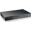 ZyXEL Switch Gigabit Ethernet 24 Porte PoE Gestito L2 1U Nero