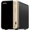 QNAP NAS TS-264 Torre Ethernet LAN 2 Porte USB 3.2 Nero e Oro