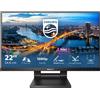 Philips Monitor Touch 21.5" FullHD Nero con tecnologia Multi-touch e IPS