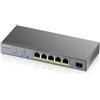 ZyXEL Switch Gigabit Ethernet Gestito L2 PoE 5 Porte Grigio