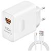Kryolithm Caricabatterie rapido Supercharge da 100 W per Honor e Hua-wei Caricabatterie USB C a 2 porte con cavo USB C da 2 m 6 A per Honor Magic 7 Pro 6 Lite/Honor 200, 400 Pro/Mate 70, 60, 40, 30, P60, P40