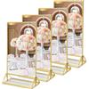 SANLIKE SAN LIKE Cornice portafoto dorata double face, 4 pezzi, numeri da tavolo in acrilico per matrimonio, colore oro, espositore in stile cavalletto, con supporto doppio lato 10 x 15 cm