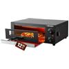 VEVOR Forno Elettrico per Pizza, Forno per Pizza da Tavolo da 30 cm 25-300 °C, 1450 W, con Controllo del Tempo e della Temperatura e Due Elementi Riscaldanti, Griglia, per Cucina e Catering