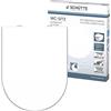 SCHÜTTE Sedile WC Duroplast forma D, sedile WC con abbassamento automatico e chiusura rapida per una facile pulizia, carico massimo sugli occhialini 175 kg, bianco 82910