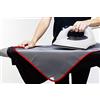 SMART-T-HAUS Panno Protettivo per Stirare Traslucido Anti lucentezza e bruciatura, Bianco/Bordo/Rosso, 60 x 40 cm
