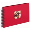 walther design Album Fotografico Rosso 23 x 17 cm Album a Spirale con Ritaglio di Copertina, Fun SA-109-R