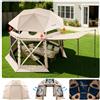 VEVOR Tendone Pieghevole Gazebo da Giardino a 13 Lati, da 3,6 x 3,6 m con Parte Superiore Rimovibile e Borsa per il Trasporto, Montaggio Rapido, Riparo dal Sole Fino a 10 Persone, Beige