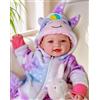 BABESIDE Bambola Bambina - Bambole Neonato Realistico Corpo in Morbido Cotone di 43 cm - Bambine Regalo per Bambini da 3 Anni con Ciuccio, Biberon